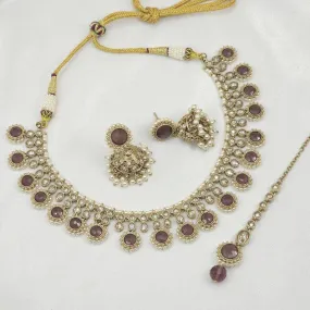 Zia Polki Necklace Set - In Six Colours